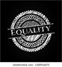 Equality chalkboard emblem