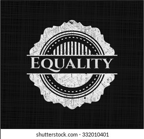 Equality with chalkboard texture