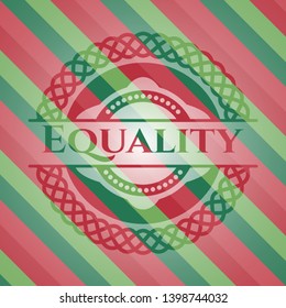 Equality christmas colors emblem. Vector Illustration. Detailed.