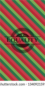 Equality christmas style emblem.