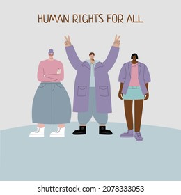 Equality Concept Illustration. Human Rights, Opportunities and Respective Needs.