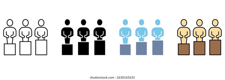 Icono de línea de concepto de IGUALDAD. Ilustración de elemento simple.
