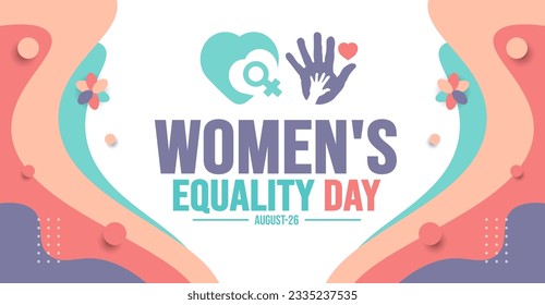Women’s Equality Day background template. Holiday concept. background, banner, placard, card, and poster design template with text inscription and standard color. vector illustration.