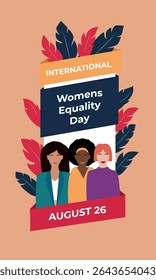 Women’s Equality Day - International Women's Day 2025. Womens Equality Day on August 26. Vector illustration