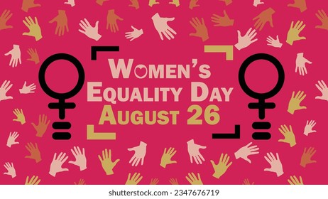 Women’s Equality Day vector banner design. Happy Women’s Equality Day modern minimal graphic poster illustration.
