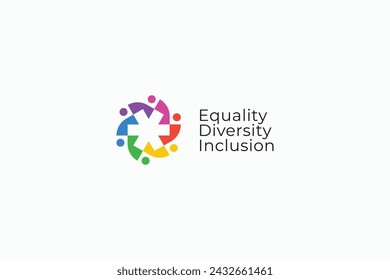 Igualdad Diversidad Inclusión Tema Grupo de Derechos Humanos Comunidad Respeto Social Signo Símbolo Logo