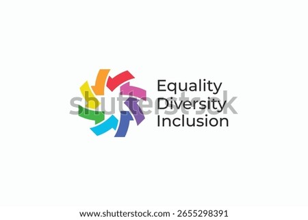 Equality Diversity Inclusion Logo Representing Unity Community Support Respect and Tolerance