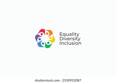 Logotipo de Inclusão de Diversidade de Igualdade Organização Grupo de Educação Comunidade Social