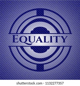 Equality emblem with denim high quality background