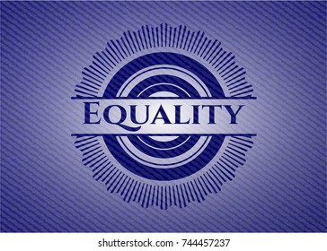 Equality emblem with denim high quality background