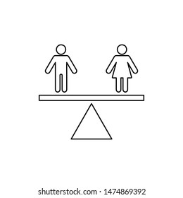 
Equality Gender Icon. Equal Rights  Illustration As A Simple Vector Sign & Trendy Symbol for Design,  Websites, Presentation or Mobile Application. 