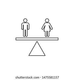 Equality Gender Icon. Equal Rights  Illustration As A Simple Vector Sign & Trendy Symbol for Design,  Websites, Presentation or Mobile Application. 