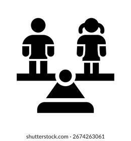 Gráfico del Vector de la ilustración del icono del glifo de la igualdad. Gráfico simple del Vector de la ilustración del elemento, conveniente para el App, los Sitios web, y las presentaciones aisladas en el fondo blanco