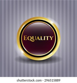 Emblema brillante de oro de igualdad