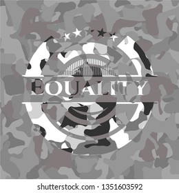 Equality grey camouflage emblem