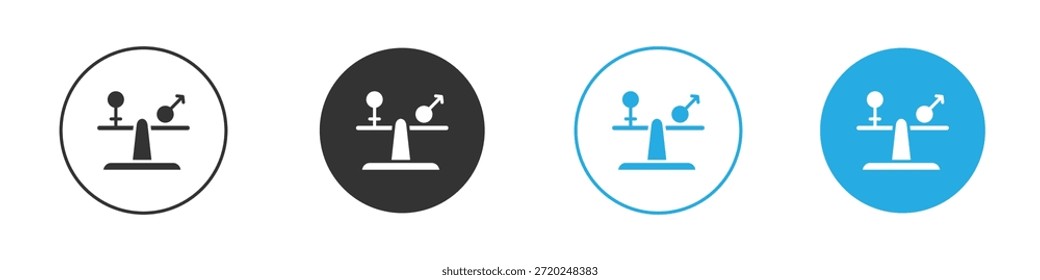Icono de igualdad para App y Diseño web. Ilustración de elemento simple.