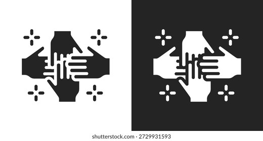 Equality Icon In Black And White Glyph Style
