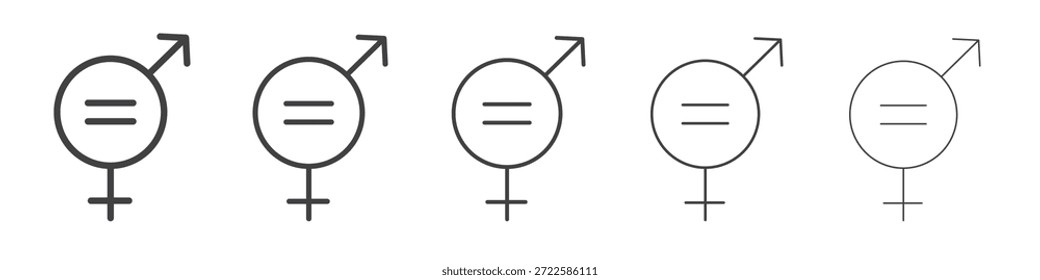 Design de ícone de igualdade, logotipo, aplicativo, IU. Ilustração vetorial, EPS