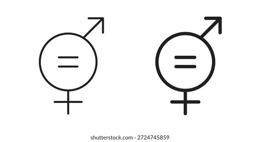 Equality icon. filled flat sign for mobile concept and web design