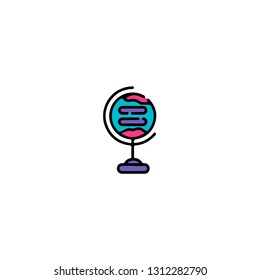 Equality icon, flat design line art thin style, International Women's Day signs and symbols, Feminismin fographics . Colorful icon on a white background, Vector illustration