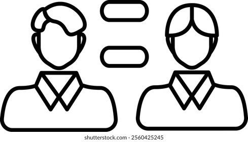 Equality Icon - Line Style - Meritocracy Theme
