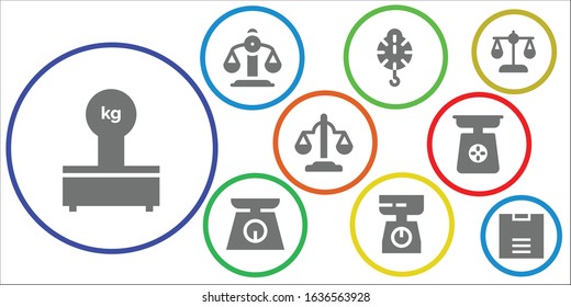 equality icon set. 9 filled equality icons.  Simple modern icons such as: Scales, Balance, Scale, Equality