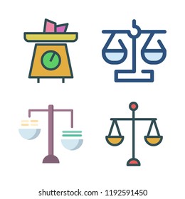 equality icon set. vector set about balance and scale icons set.