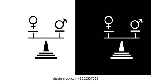 Colección de símbolo de ícono de igualdad. Vector plano ilustración de stock.