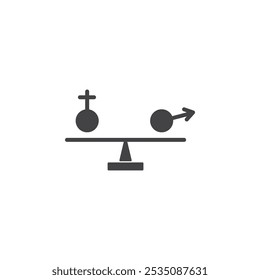 Icono de igualdad Símbolo marcado con estilo relleno