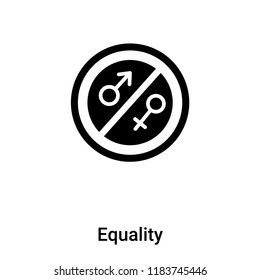 Equality icon vector isolated on white background, logo concept of Equality sign on transparent background, filled black symbol