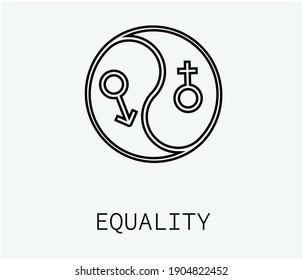 Equality icon vector. Linear style sign for mobile concept and web design. Equality symbol illustration. Pixel vector graphics - Vector