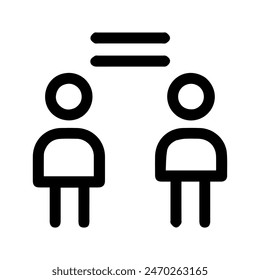Ilustración de diseño de símbolo de Vector de igualdad
