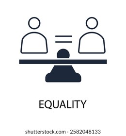 Equality icon. vector.Editable stroke.linear style sign for use web design,logo.Symbol illustration.