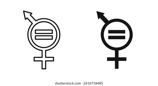 Equality icons set for website design
