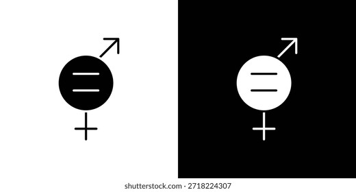 Iconos de igualdad. Vector Plantilla Ilustración Símbolo Píxeles Perfecto
