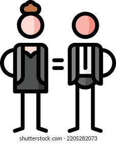 ilustración de material de elemento de diseño aislado de igualdad. Vector de fondo blanco