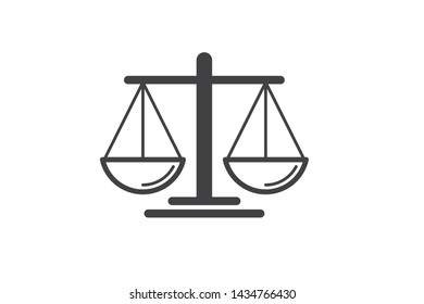 Equality justice icon vector on white background 