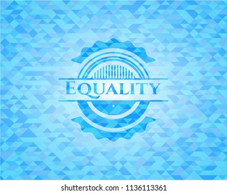 Equality light blue mosaic emblem