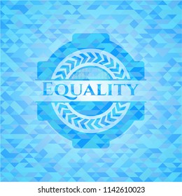 Equality light blue mosaic emblem