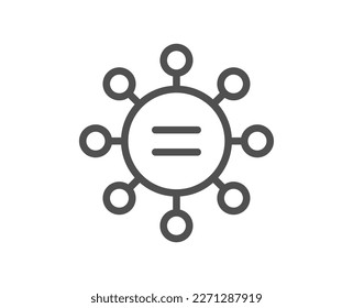 Equality line icon. Gender ethics sign. Equal balance symbol. Quality design element. Linear style ethics icon. Editable stroke. Vector