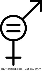 Equality Line Icon Vector Design