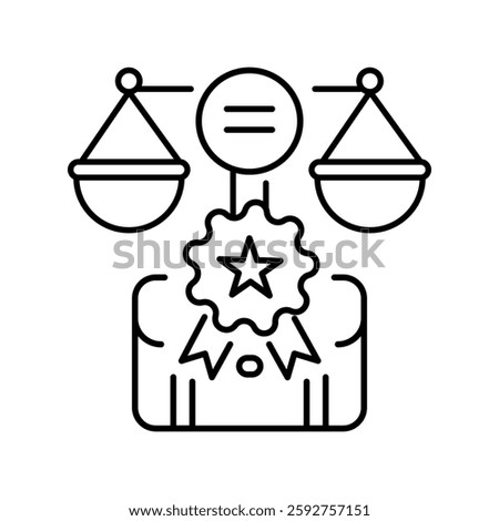 Equality of opportunity black line icon. Vector isolated element  Equality, Human Rights, and Fair Society







. Editable stroke.