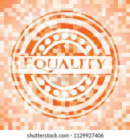 Equality orange mosaic emblem