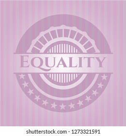 Equality pink emblem. Retro