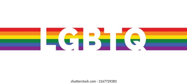 Equality Rainbow Typography Banner Pride Text Stock Vector (Royalty ...