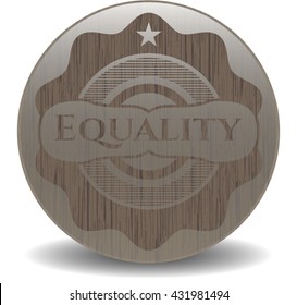Equality realistic wood emblem
