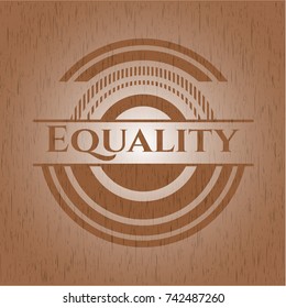 Equality realistic wood emblem