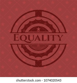  Equality red emblem. Vintage.