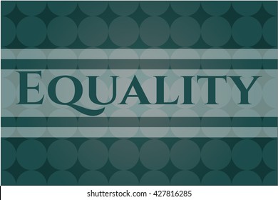 Equality retro style card or poster