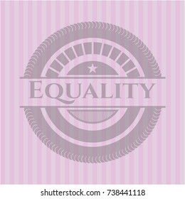 Equality retro style pink emblem